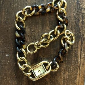 Authentic Michael Kors turtle shell wrap watch